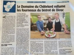 Article Charente Libre 10/10/2020 image